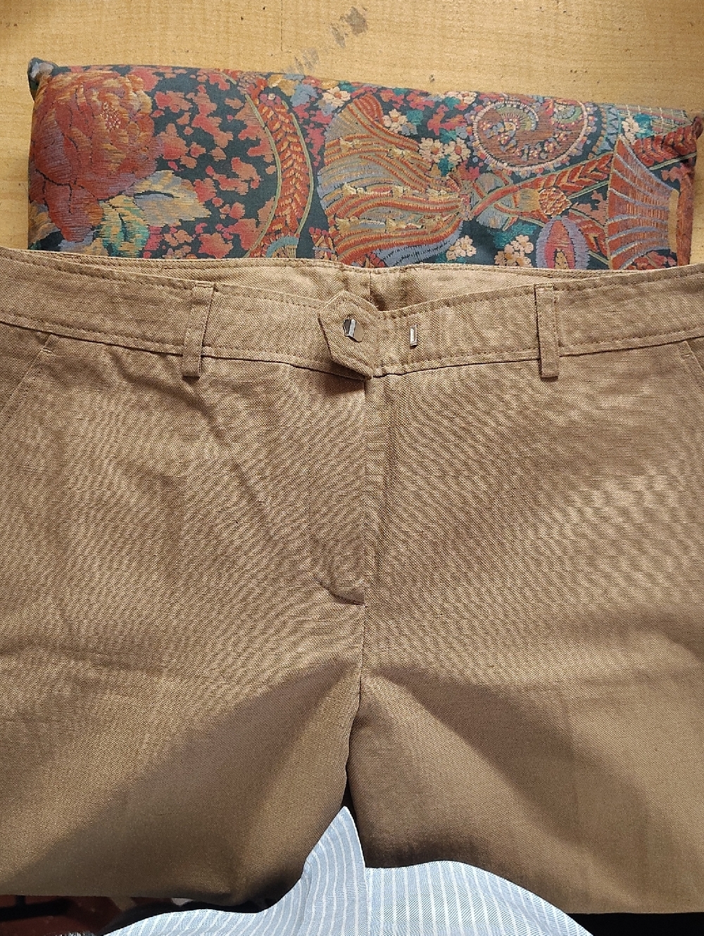 Women's Brown Linen Casual Pants